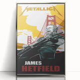 Metallica Retro Wall Art – Vintage James Hetfield Concert Print