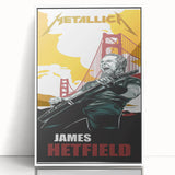 Metallica Retro Wall Art – Vintage James Hetfield Concert Print