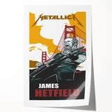 Metallica Retro Wall Art – Vintage James Hetfield Concert Print