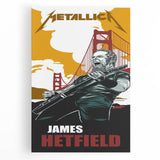 Metallica Retro Wall Art – Vintage James Hetfield Concert Print