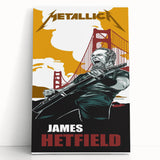 Metallica Retro Wall Art – Vintage James Hetfield Concert Print