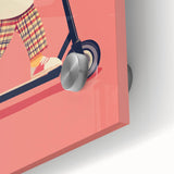 Lion on Scooter Illustration for Kids -  Playroom Wall Art