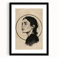 Contemporary Dining Art Pieces – Elegant Black and Beige Portrait