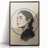 Contemporary Dining Art Pieces – Elegant Black and Beige Portrait