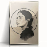 Contemporary Dining Art Pieces – Elegant Black and Beige Portrait