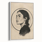 Contemporary Dining Art Pieces – Elegant Black and Beige Portrait