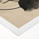 Contemporary Dining Art Pieces – Elegant Black and Beige Portrait