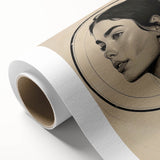 Contemporary Dining Art Pieces – Elegant Black and Beige Portrait