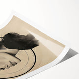 Contemporary Dining Art Pieces – Elegant Black and Beige Portrait