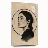 Contemporary Dining Art Pieces – Elegant Black and Beige Portrait
