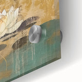 Serene Lotus Living Room Wall Art - Modern Canvas & Framed Print