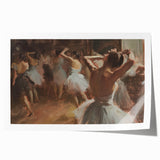 Abstract figurative art print showcasing vibrant colors and dynamic shapes, rolled and secured in a protective cardboard tube, ideal for contemporary decor.