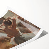 Abstract figurative rolled print featuring vibrant colors and dynamic shapes, showcasing modern artistic expression, securely packaged in a protective tube.