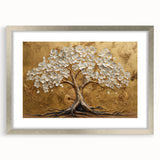 Elegant abstract florals wall art design framed with a silver mat, showcasing vibrant colors and intricate patterns, perfect for home decor enhancement.