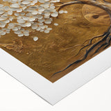 Abstract floral wall art on rolled canvas, showcasing vibrant colors and intricate designs, ideal for modern home decor and artistic expression.