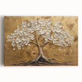 Abstract floral wall art on stretched canvas, showcasing vibrant colors like pink, blue, and green, ideal for home decor or office spaces.