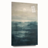 Abstract landscape wall art displayed in a side view, showcasing vibrant colors and intricate patterns on acrylic glass, perfect for modern home decor.