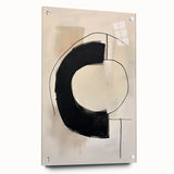 Abstract minimalist wall art design featuring swirling blue and white patterns on acrylic glass, perfect for modern decor and enhancing interior spaces.