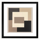 Modern Abstract Wall Art – Neutral Geometric Square Design
