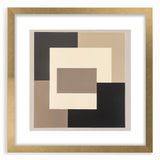 Modern Abstract Wall Art – Neutral Geometric Square Design