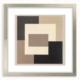 Modern Abstract Wall Art – Neutral Geometric Square Design
