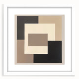 Modern Abstract Wall Art – Neutral Geometric Square Design