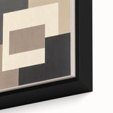 Modern Abstract Wall Art – Neutral Geometric Square Design