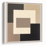Modern Abstract Wall Art – Neutral Geometric Square Design