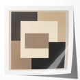 Modern Abstract Wall Art – Neutral Geometric Square Design