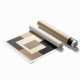 Modern Abstract Wall Art – Neutral Geometric Square Design