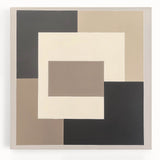 Modern Abstract Wall Art – Neutral Geometric Square Design