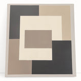 Modern Abstract Wall Art – Neutral Geometric Square Design