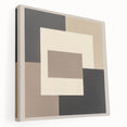 Modern Abstract Wall Art – Neutral Geometric Square Design