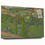 Expressionist Countryside Landscape Wall Art - Vibrant Scenic Design