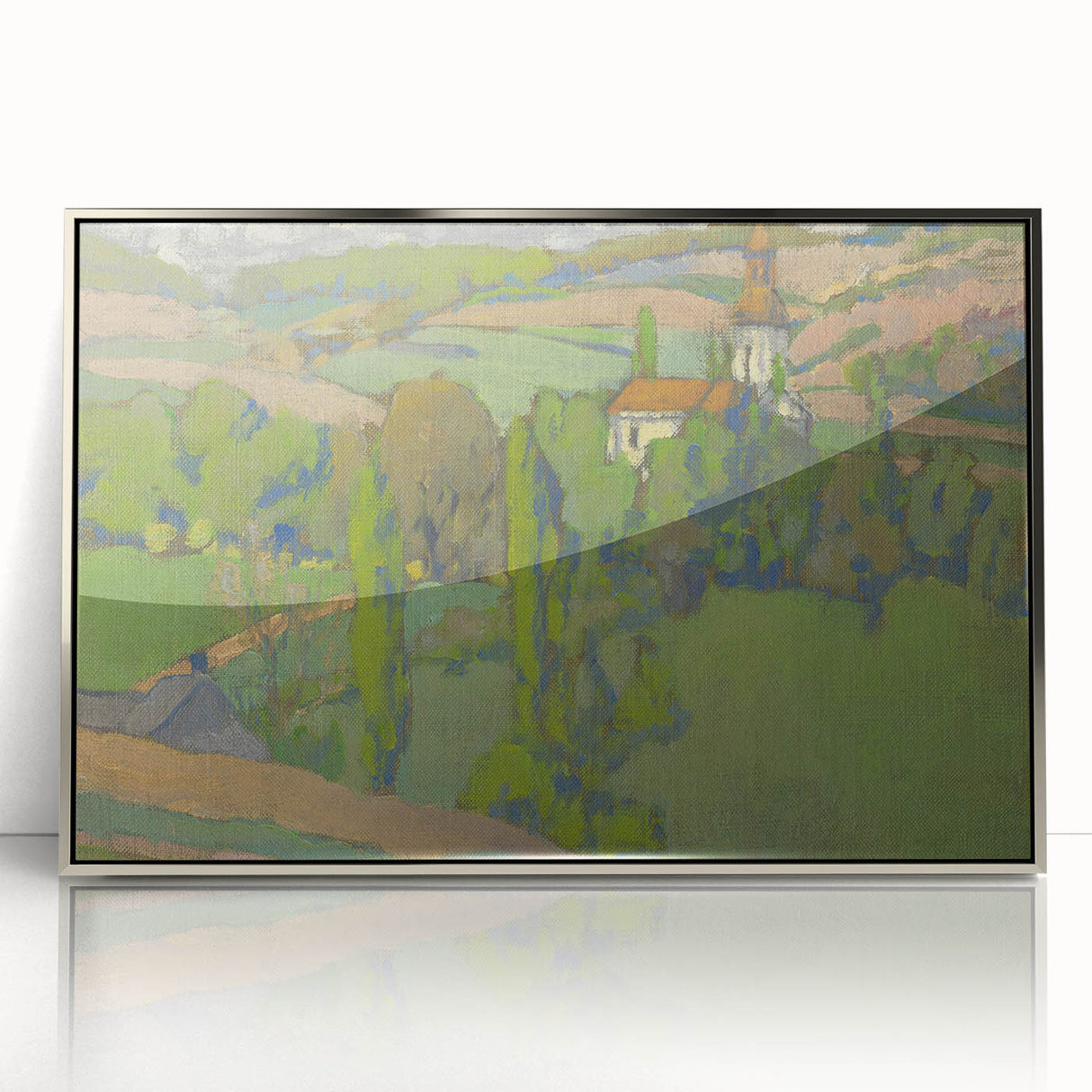 Expressionist Countryside Landscape Wall Art - Vibrant Scenic Design