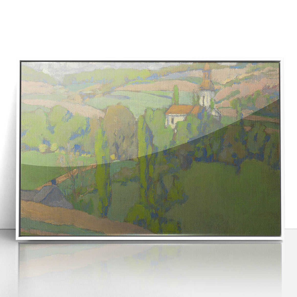 Expressionist Countryside Landscape Wall Art - Vibrant Scenic Design
