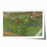 Expressionist Countryside Landscape Wall Art - Vibrant Scenic Design