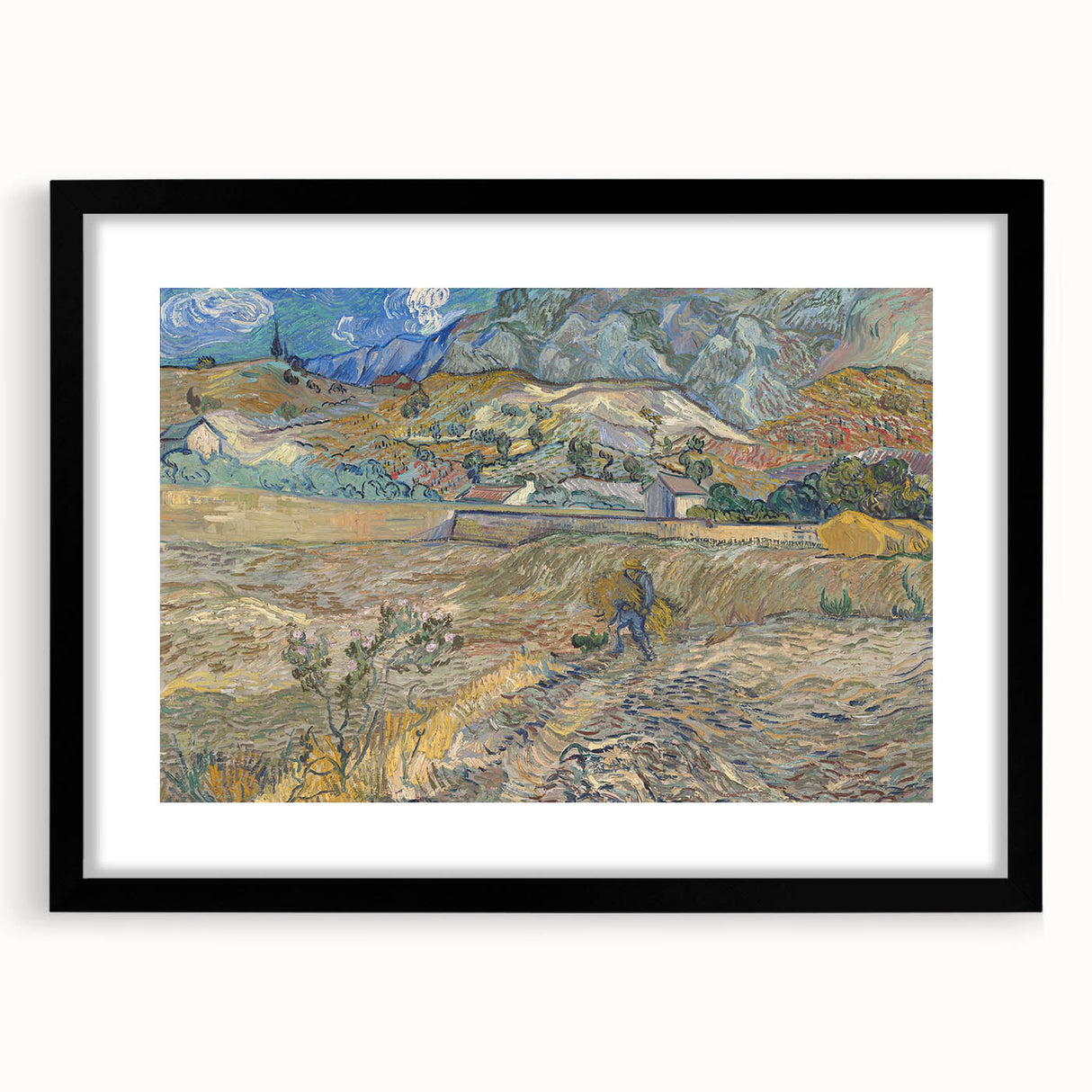 Landscape at Saint-Rémy by Van Gogh: Vibrant Impressionist Wall Art Print