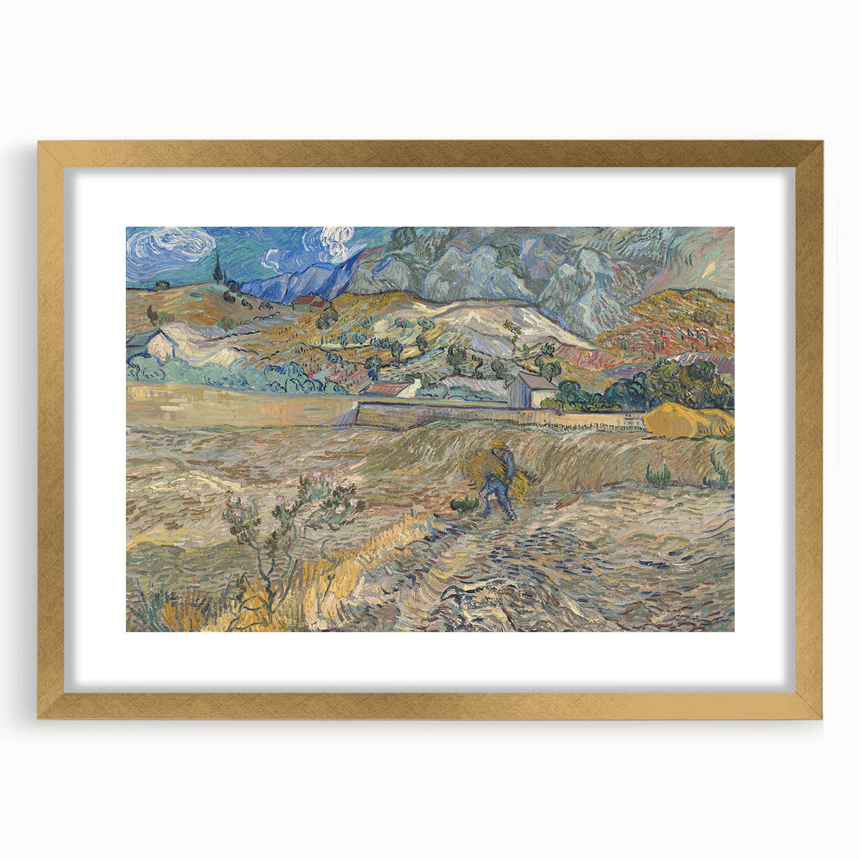 Landscape at Saint-Rémy by Van Gogh: Vibrant Impressionist Wall Art Print
