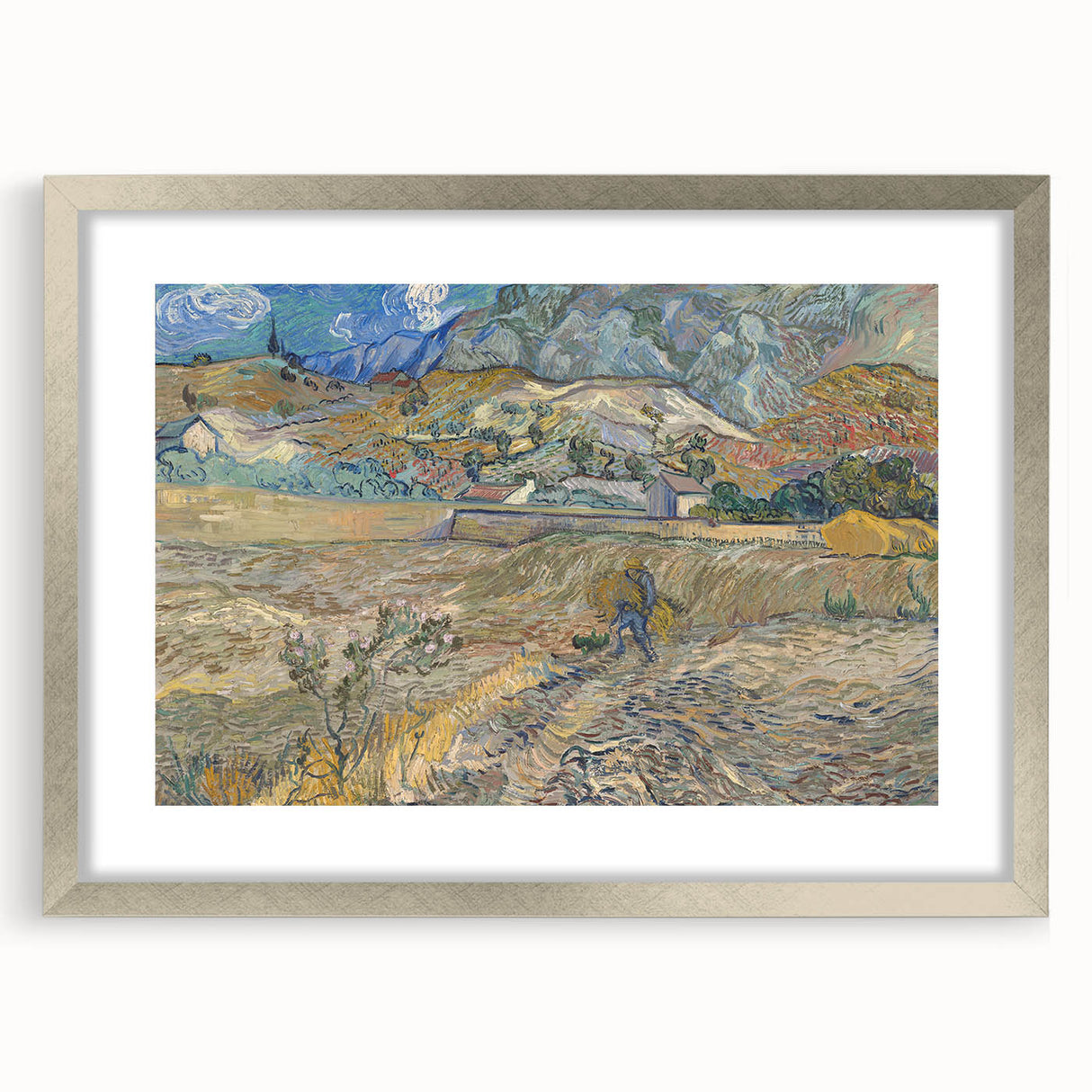 Landscape at Saint-Rémy by Van Gogh: Vibrant Impressionist Wall Art Print
