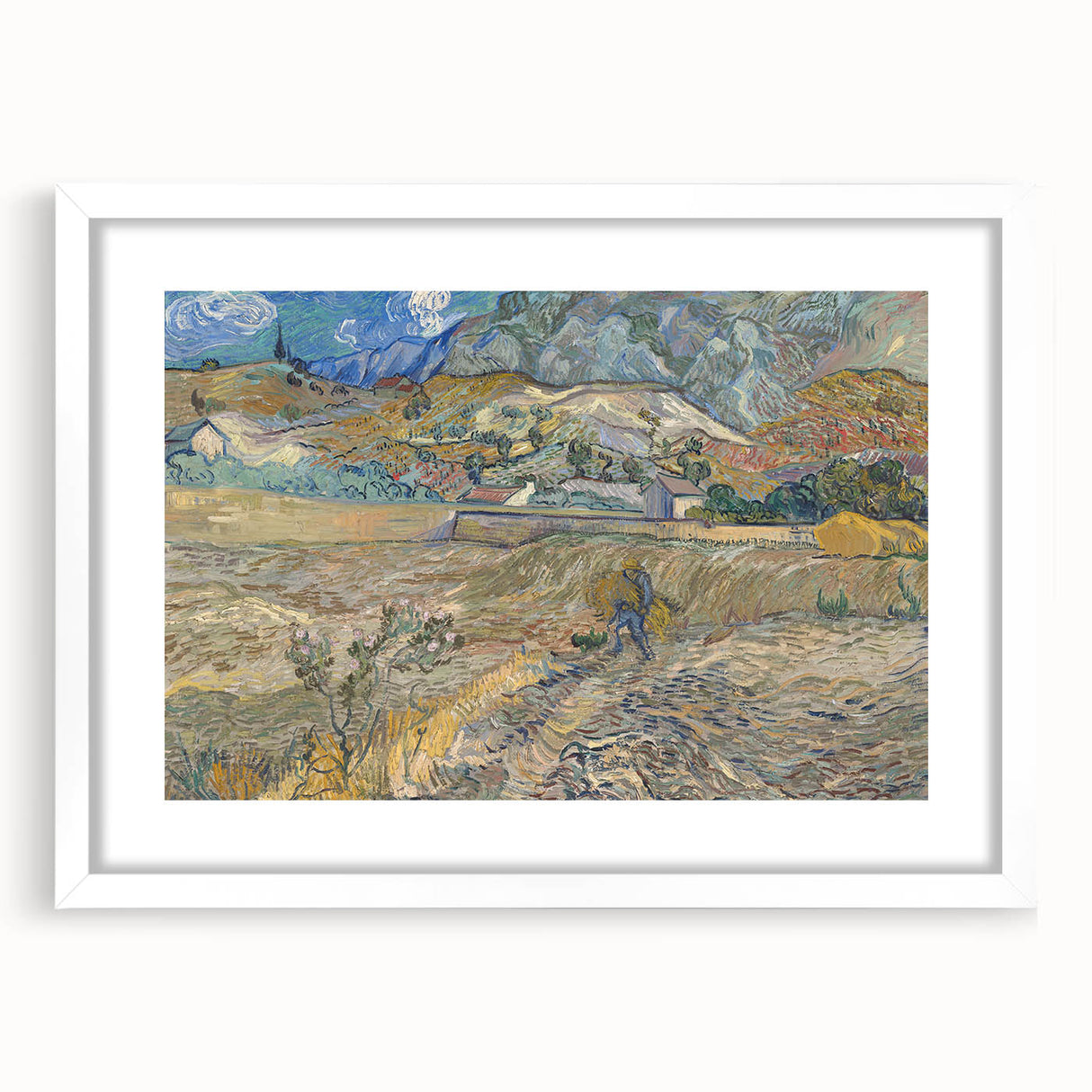 Landscape at Saint-Rémy by Van Gogh: Vibrant Impressionist Wall Art Print