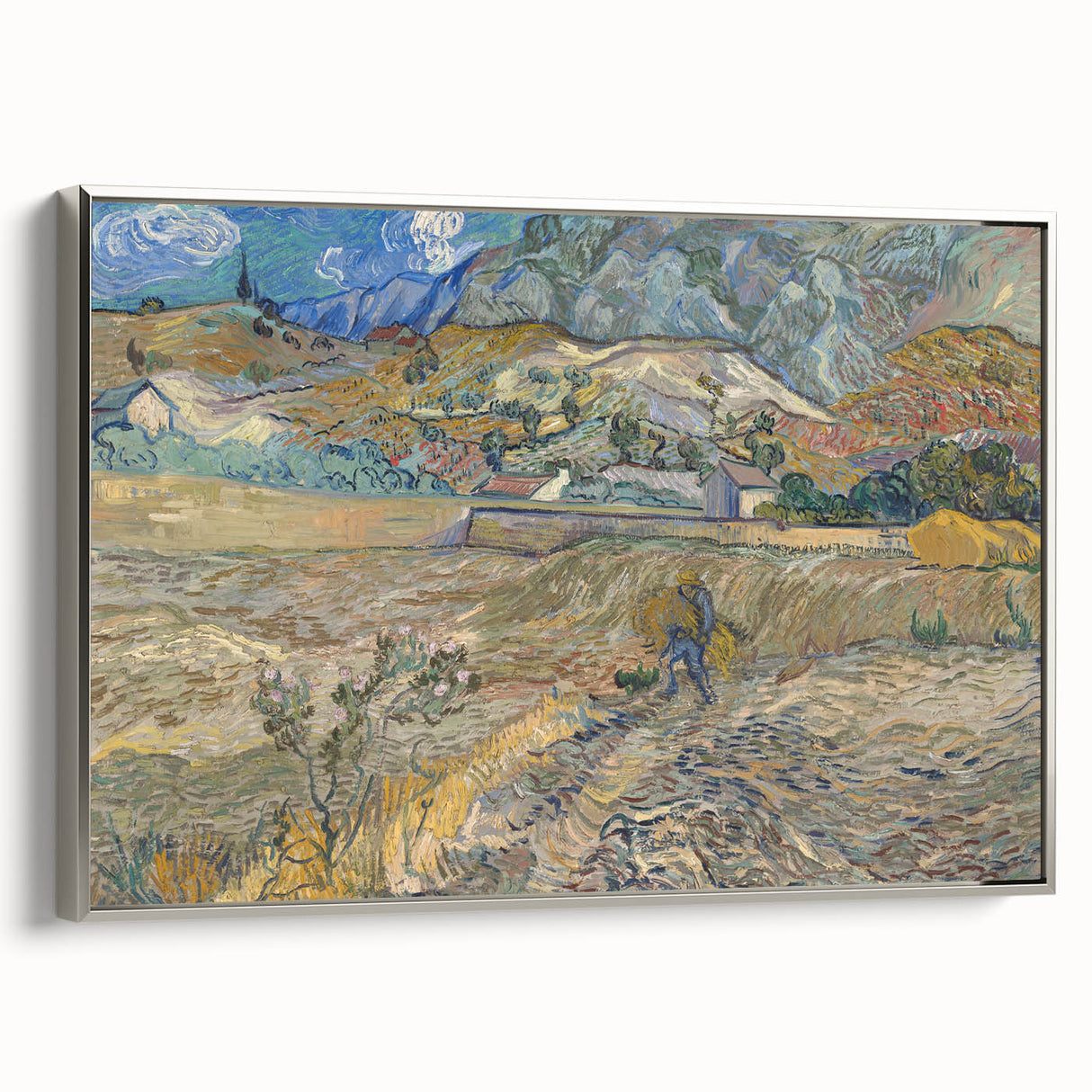 Landscape at Saint-Rémy by Van Gogh: Vibrant Impressionist Wall Art Print