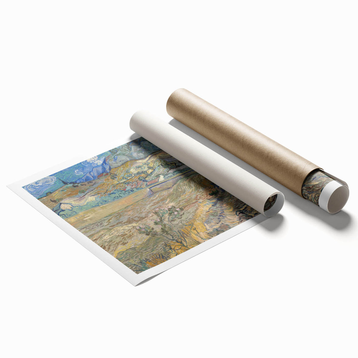 Landscape at Saint-Rémy by Van Gogh: Vibrant Impressionist Wall Art Print