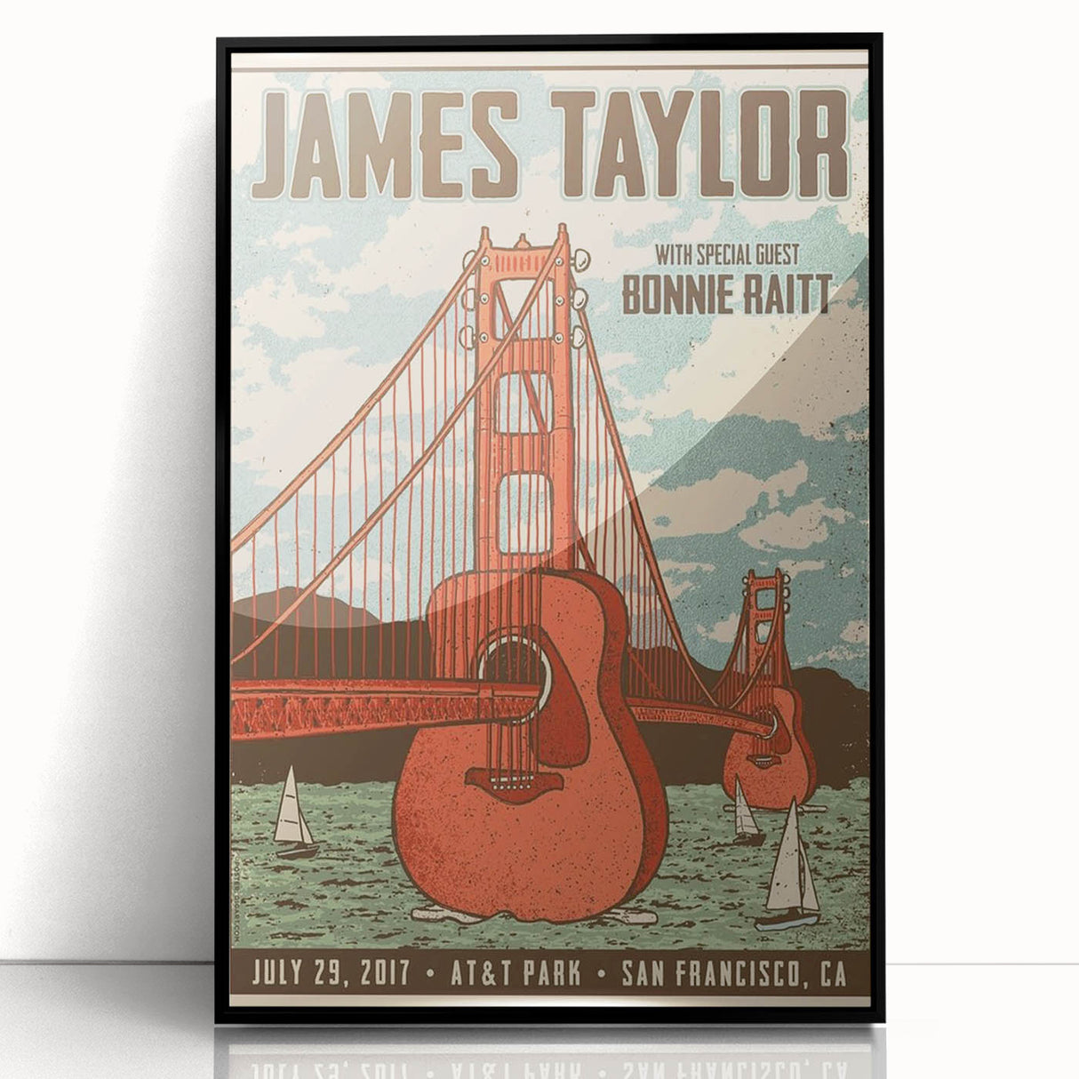 James Taylor Retro Wall Art – Vintage San Francisco Concert Print