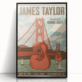 James Taylor Retro Wall Art – Vintage San Francisco Concert Print
