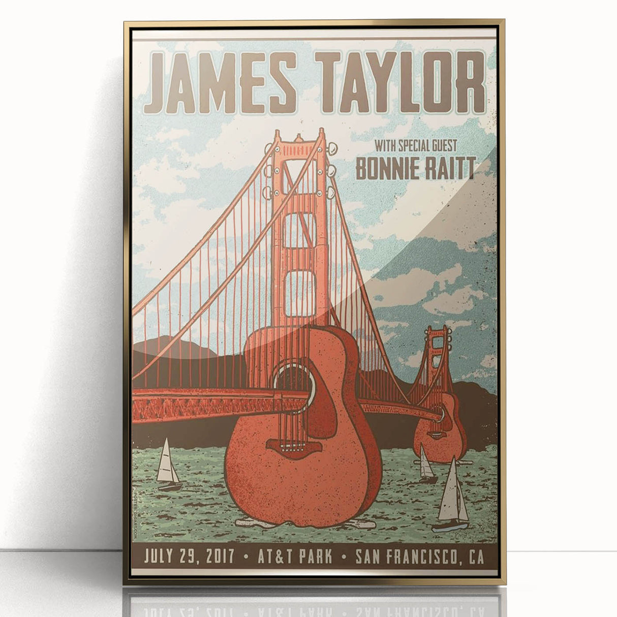 James Taylor Retro Wall Art – Vintage San Francisco Concert Print