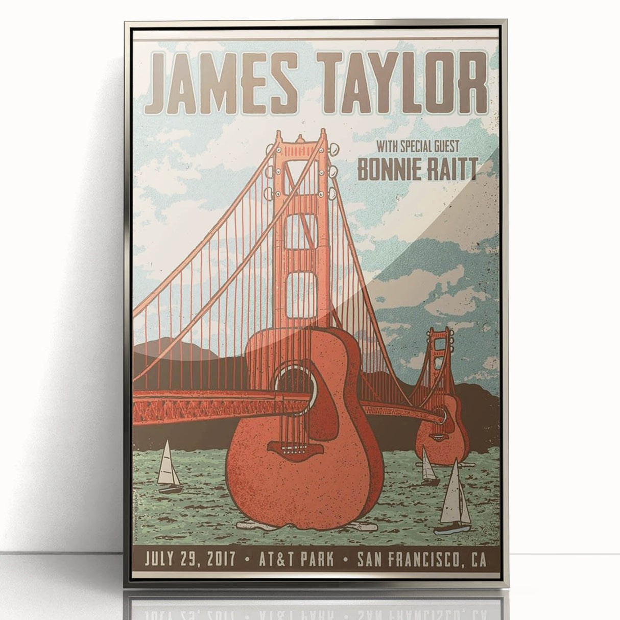 James Taylor Retro Wall Art – Vintage San Francisco Concert Print