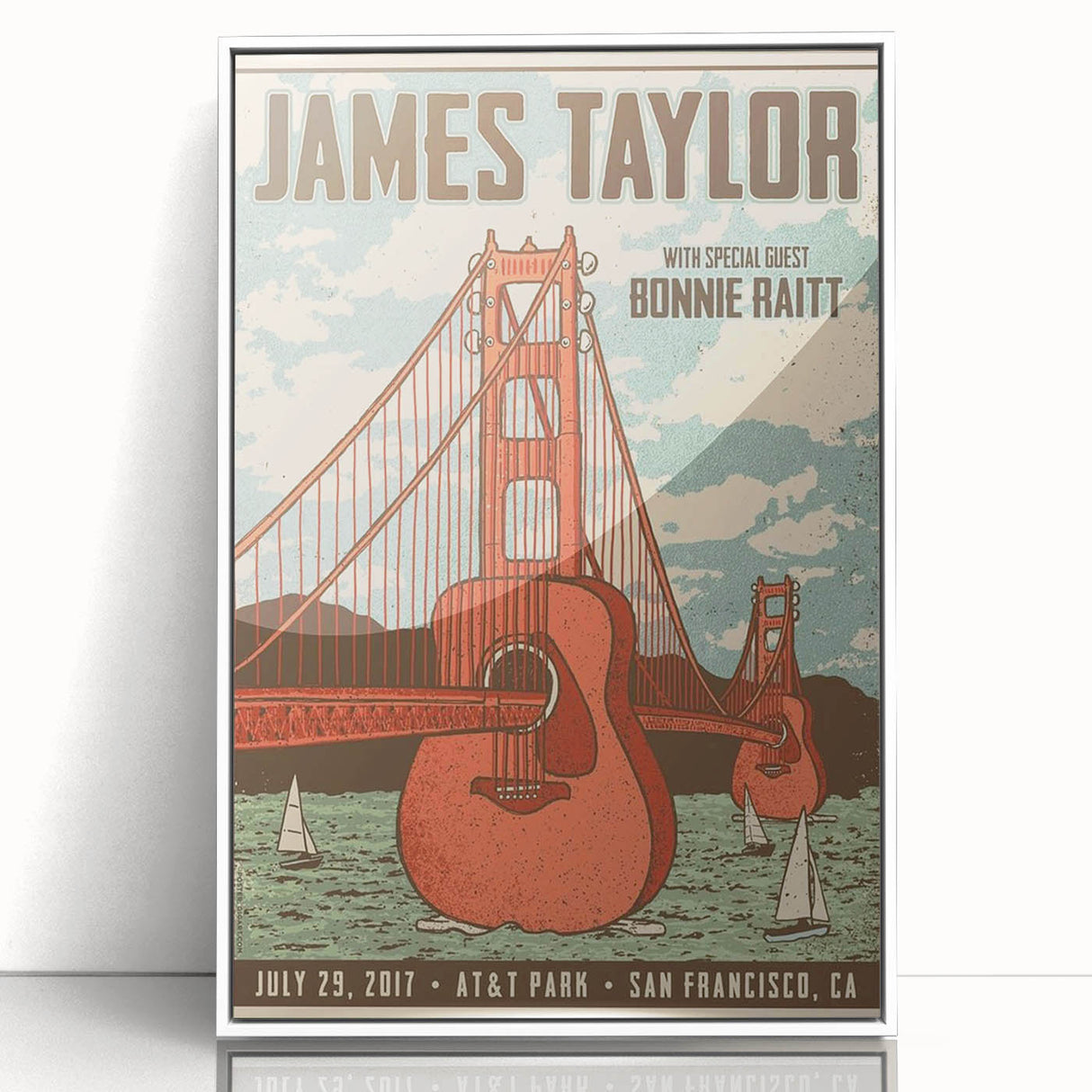 James Taylor Retro Wall Art – Vintage San Francisco Concert Print