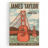 James Taylor Retro Wall Art – Vintage San Francisco Concert Print