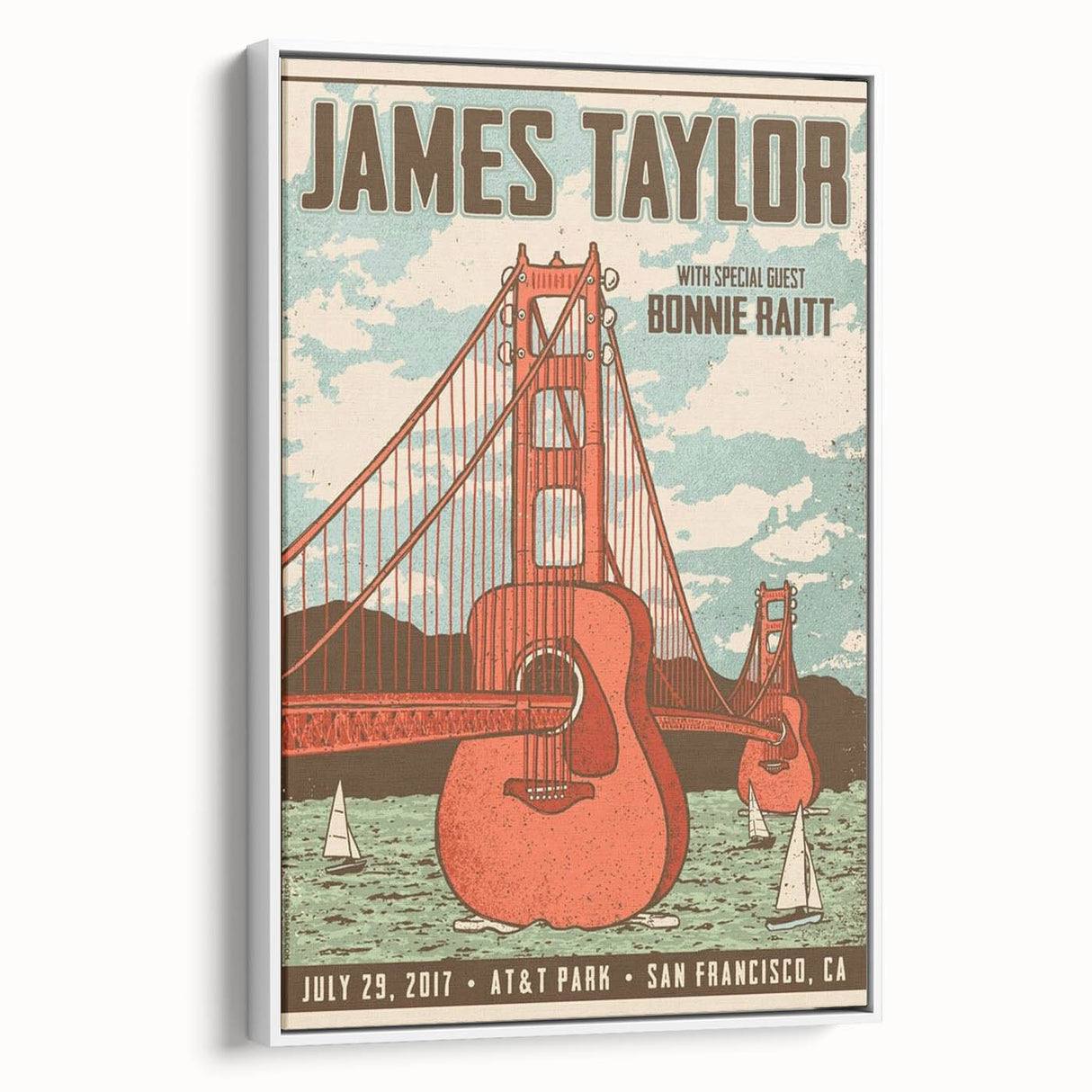 James Taylor Retro Wall Art – Vintage San Francisco Concert Print